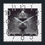 Art Deco grey Square Wall Clock<br><div class="desc">Great clock design. You will love it like others. Be free to use this design for other product you like or to customize and add your text. Follow me for more. Thank you. Have a nice day.</div>