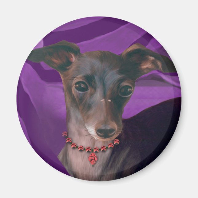 Art Deco Greyhound Refrigerator Magnet (Front)