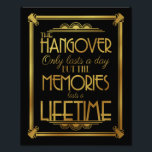 Art deco hangover party sign wedding sign, gold<br><div class="desc">wedding sign</div>