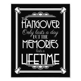 Art deco hangover party sign wedding sign, navy