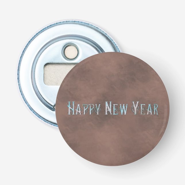 Art Deco Happy New Year Bottle Opener (Front)