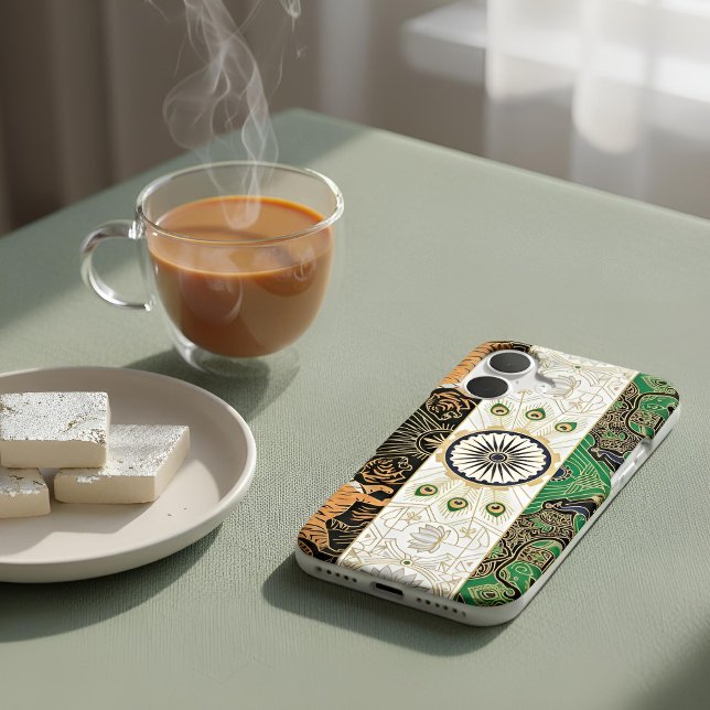 Art Deco Heritage Flag | India | iPhone Case (Lifestyle Shot)