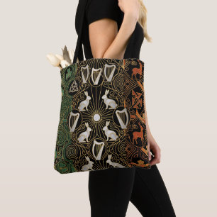 Art Deco Heritage Flag   Ireland Custom Name Tote Bag