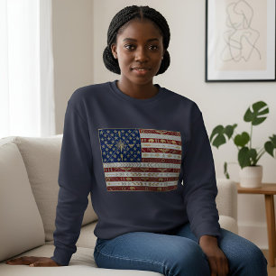 Art Deco Heritage Flag   United States   1920s Sweatshirt