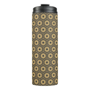 Art Deco: Hexagonal Vintage Wallpaper Thermal Tumbler