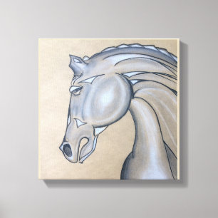 Art Deco Horse on Canvas