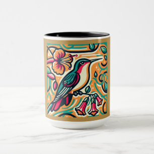 Art Deco "Hummingbird" Customizable Mug