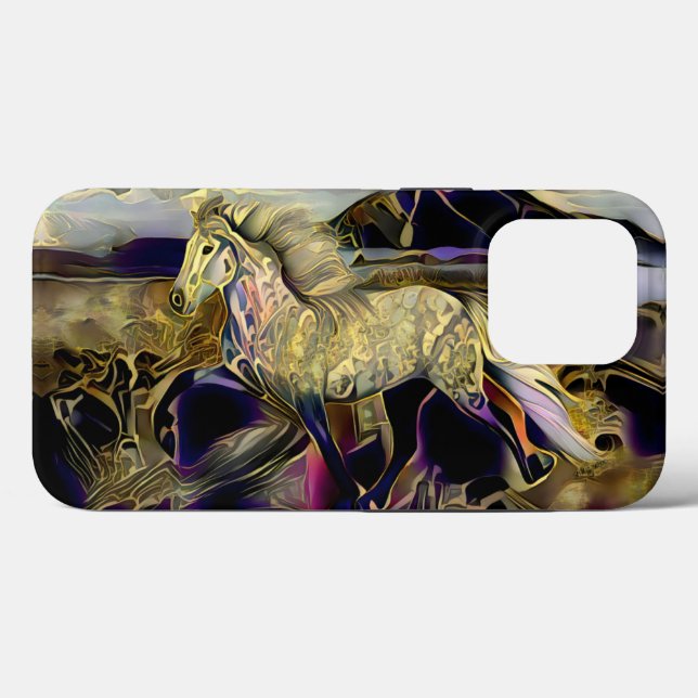 Art Deco Icelandic Horse Case-Mate iPhone Case (Back (Horizontal))