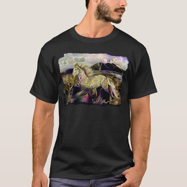 Art Deco Icelandic Horse T-Shirt (Front)