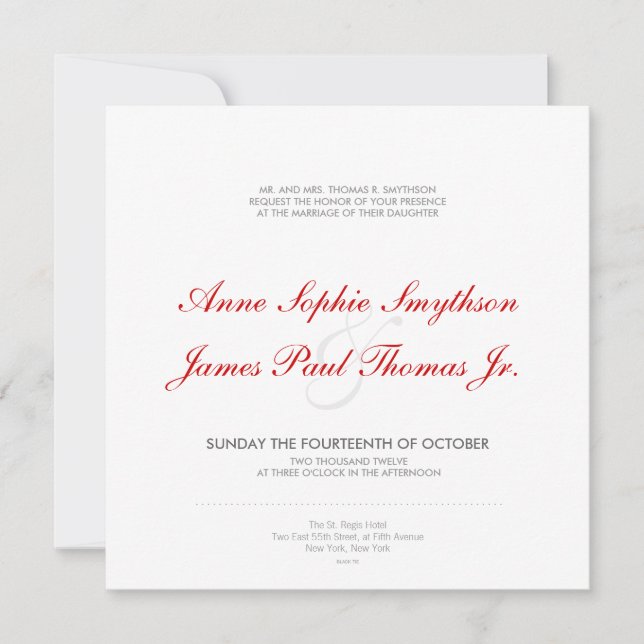 Art Deco II Modern Wedding Invitation (Front)