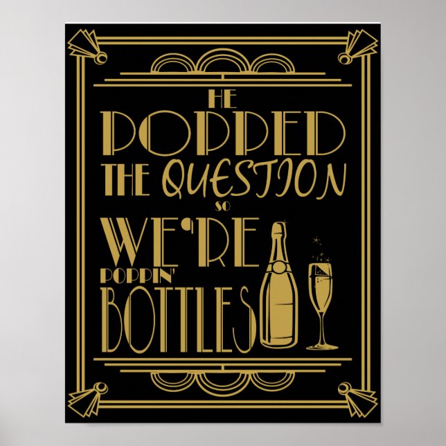 Art déco "Il pop la question" Imprimer (Devant)