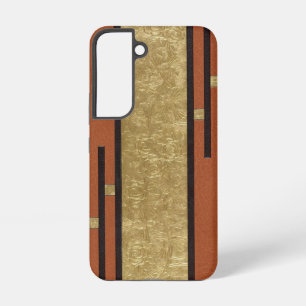 Art Deco In Gold And Tan Samsung Galaxy Case