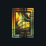 Art Deco In Green And Gold Canvas Print<br><div class="desc">art deco style digital design in honey golds,  greens,   golden brown,  and black.</div>