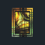 Art Deco In Green And Gold Canvas Print<br><div class="desc">art deco style digital design in honey golds,  greens,   golden brown,  and black.</div>