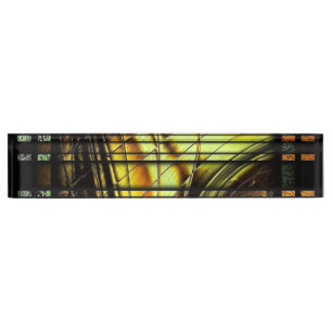 Art Deco In Green And Gold Desk Name Plate
