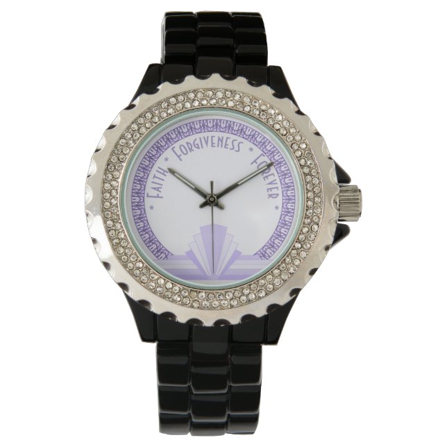 Art deco in lilac & purple watch (Front)