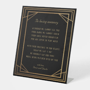 Art Deco In Loving Memory Wedding Sign
