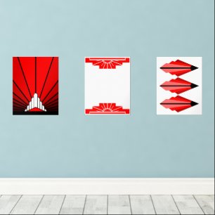 Art deco in red