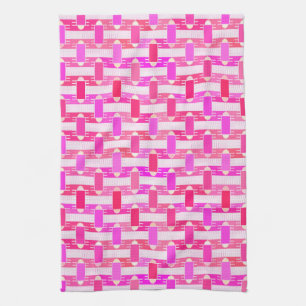 Art Deco industrial chic - pink, fuchsia, orchid Kitchen Towel