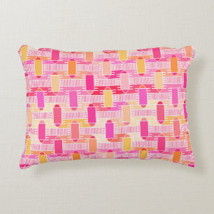 Art Deco industrial chic - pink, peach, gold Decorative Pillow