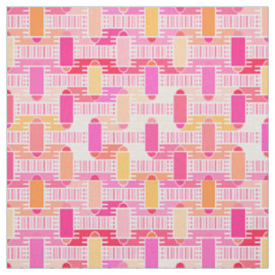 Art Deco industrial chic - pink, peach, gold Fabric