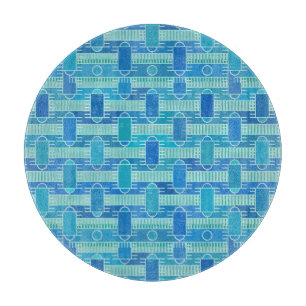 Art Deco industrial chic - soft blue Cutting Board