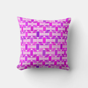 Art Deco industrial chic - violet, orchid, lavende Throw Pillow