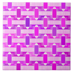 Art Deco industrial chic, violet, orchid, lavender Tile