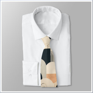 Art Deco Inspired Design in Peach & Black Tie