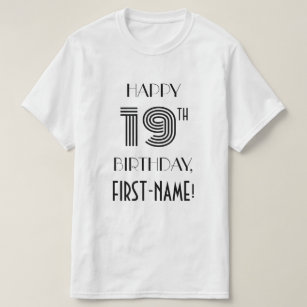 Art Deco Inspired Look 19th Birthday Party Shirt
