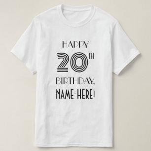 Art Deco Inspired Look 20th Birthday Party Shirt