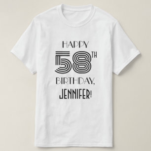 Art Deco Inspired Look 58th Birthday Party Shirt