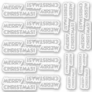 Art Deco Inspired Look "MERRY CHRISTMAS!" Stickers