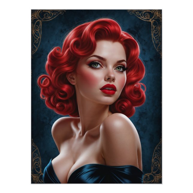 Art Deco-Inspired Pin-Up Poster (Front)