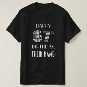Art Deco Inspired Style 67th Birthday Party Shirt