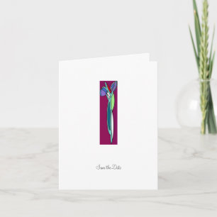 Art Deco Iris - Save the Date Card