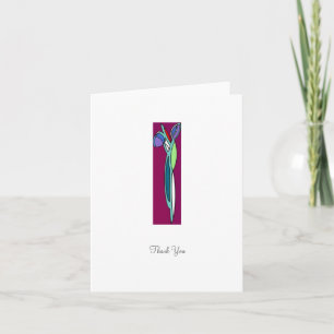 Art Deco Iris - Thank You card