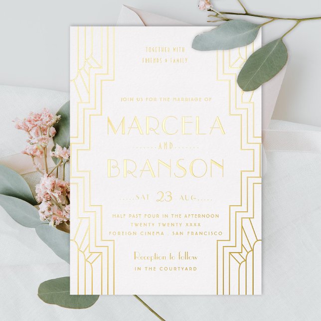 Art Deco Ironwork Gold and White Wedding (Creator Uploaded)
