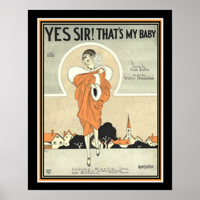 Art Déco Irving Berlin Sheet Music Imprimer 16 x 2 (Devant)