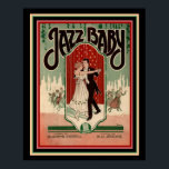 Art Deco "Jazz Baby " Sheet Music Poster 16 x 20<br><div class="desc">Great looking Art Deco Sheet Music cover for Jazz Baby.  Poster measures 16 x 20</div>