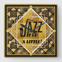 Art Deco JAZZ Saxophone Black Gold 1920s Music