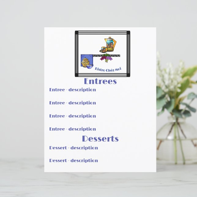 Art Deco Kitchen Bistro Personalized (Standing Front)