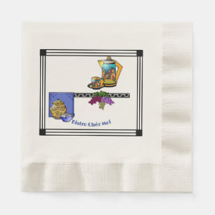 Art Deco Kitchen Bistro Personalized Napkin