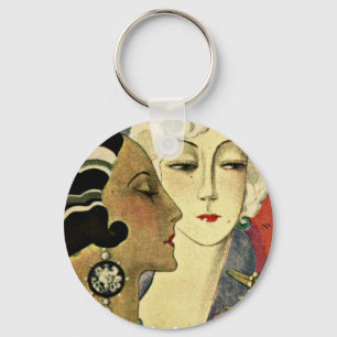 Art Deco Ladies Keychain