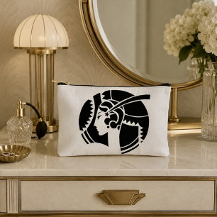 Art Deco Lady  Black & White Vintage Accessory Pouch