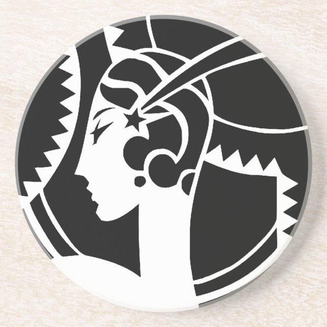 Art Deco Lady Coaster (Front)