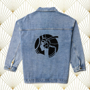 Art deco lady Denim Jacket