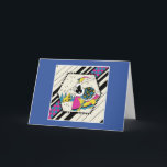 Art Deco Lady in a Bustle with a Dog Holiday Card<br><div class="desc">Did I forget to mention the hat?  This colorway is based on the artist's overlay. Circa 1929,  probably unsold.</div>
