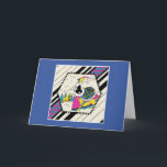 Art Deco Lady in a Bustle with a Dog Holiday Card<br><div class="desc">Did I forget to mention the hat?  This colorway is based on the artist's overlay. Circa 1929,  probably unsold.</div>