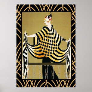 Art Deco Lady Poster